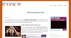 Desktop Screenshot of 100freepsychic.com
