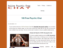 Tablet Screenshot of 100freepsychic.com